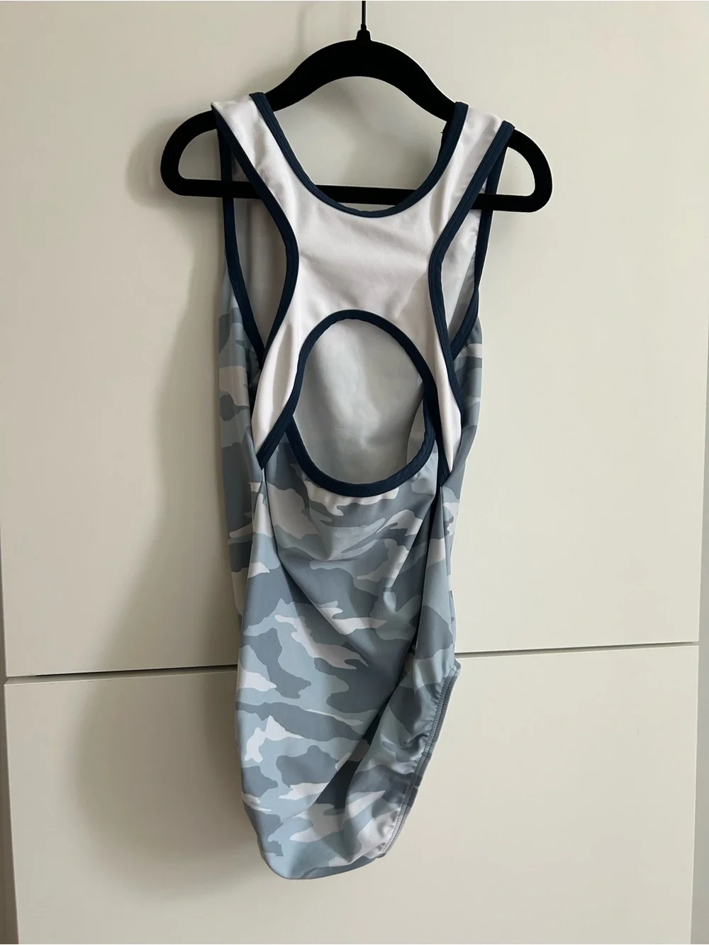 Destira Blue Camo Sleeveless Dance or Gymnastics Leotard - Size CM